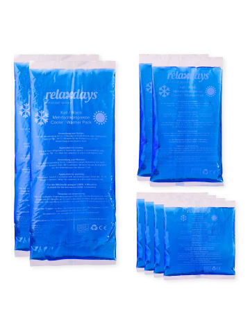 relaxdays 16tlg. Kühlpad Set in Blau