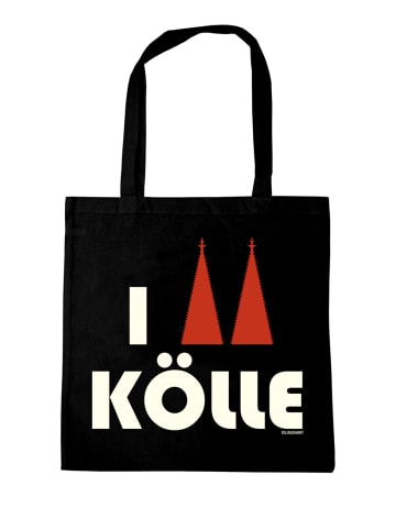 Logoshirt Stoffbeutel Köln Logo in schwarz