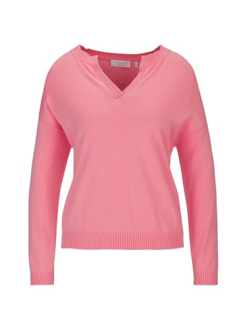 Rich & Royal V-Ausschnitt-Pullover V-Neck With Placket in pink