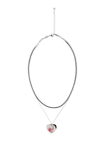 IZIA Women Multi-Chain Necklace in Silver