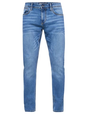 Rusty Neal Blue Used Jeans Hose "MELVIN" Slim Fit Cotton-Stretch in Blue Used