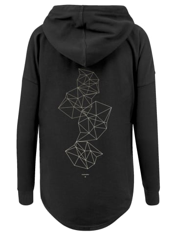 F4NT4STIC Oversized Hoodie Geometrics Abstract in schwarz