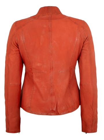 JILANI Lederjacke Lammleder in Rotorange