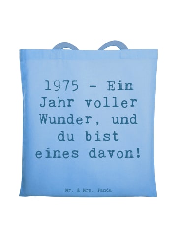 Mr. & Mrs. Panda Tragetasche Spruch 1975 Geburtstag Wunder mit S... in Sky Blue