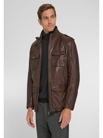 LOUIS SAYN Lederjacke Leather in dunkelbraun