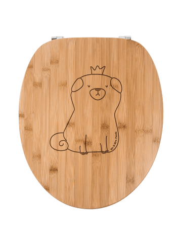 Mr. & Mrs. Panda WC Brille Mops Krone ohne Spruch in Transparent