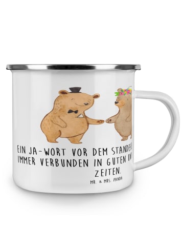 Mr. & Mrs. Panda Emaille Tasse StandeMenschtliche Trauung Versprech... in Transparent