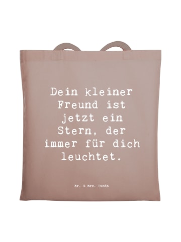 Mr. & Mrs. Panda Schultasche Spruch Trauerbewältigung Haustierve... in Braun Pastell