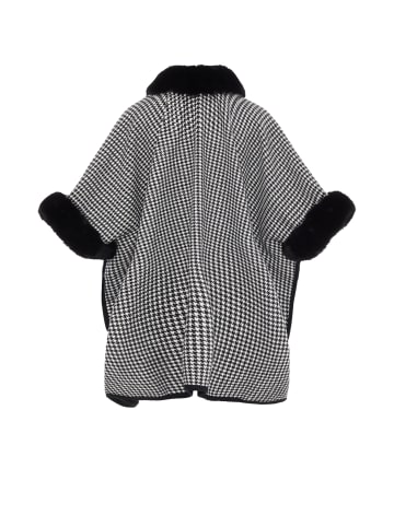 osha Damen Poncho in Wollweiss