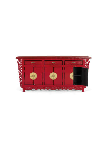 Giner y Colomer Sideboard mit 6 Türen und 3 Schubladen aus Mangoholz in Red