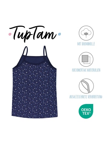 TupTam Mädchen Unterhemd Spaghettiträger Top 5er Pack in blau/grün