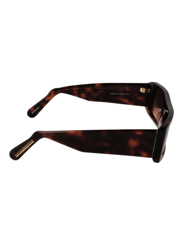 GCDS Unisex Sonnenbrille Rechtwinklig Braun