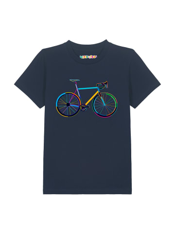 wat? Apparel T-Shirt Fahrrad by night in Dunkelblau