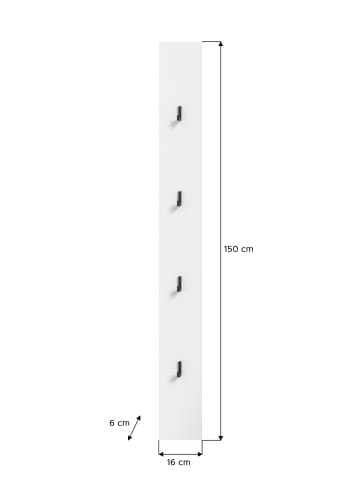 ebuy24 Weiß 16 x 6 cm
