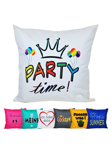 JACK Outdoor Dekokissen Motiv 50x50cm Partytime in Weiß