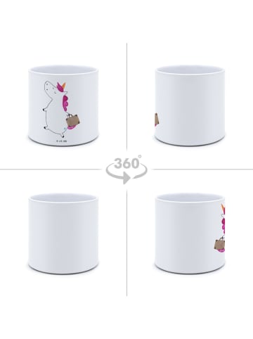 Mr. & Mrs. Panda Pflanzkübel Einhorn Koffer ohne Spruch in Weiß