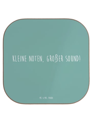 Mr. & Mrs. Panda Holzuntersetzer Bassklarinette Sound mit Spruch in Meeresbrise