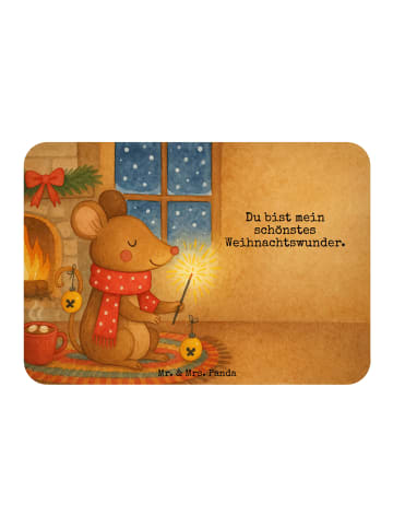 Mr. & Mrs. Panda Magnet Maus Weihnachten Design mit Spruch in Weiß