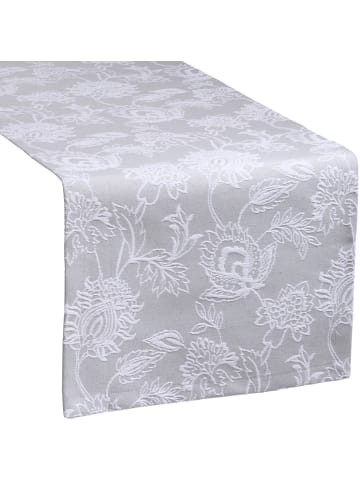 Sander Jacquard, Baumwollmischung Tischläufer Lace in grau
