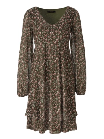 Aniston CASUAL Minikleid in oliv--hellgrün-malve-beere-weiß