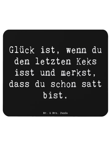 Mr. & Mrs. Panda Mouse Pad Spruch Glück Erfüllung mit Spruch in Schwarz
