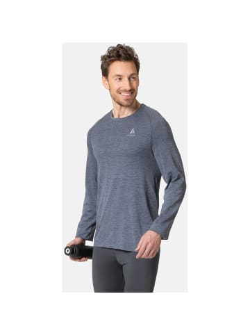 Odlo T-Shirt Crew neck l/s Essentia in Dunkelgrau0318