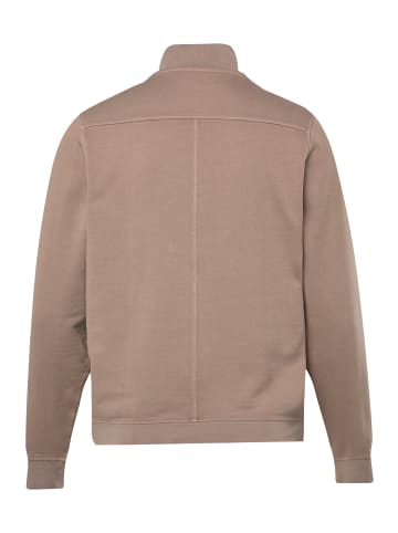 JP1880 Sweatjacke in braun grau