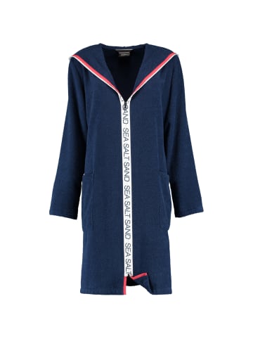 Cawö Cawö Bademäntel Damen Reißverschluss mit Kapuze Sea Salt Sand 3101 navy - 133 in navy - 133