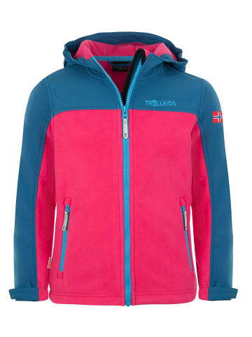 Trollkids Fleece Jacke "Trollheimen" in Magenta/ Mitternachtsblau