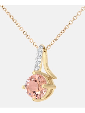 Diamant L'éternel Halskette mit Anhänger aus 375 Gelbgold mit Diamant mit Morganit