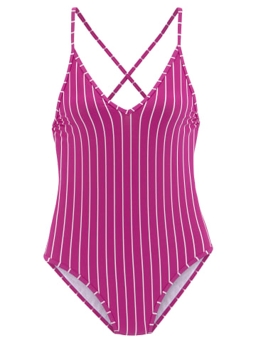 Vivance by Lascana Badeanzug in beere-creme