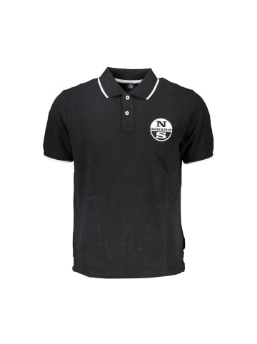 North Sails Schwarz Baumwolle Herren Polo Hemd