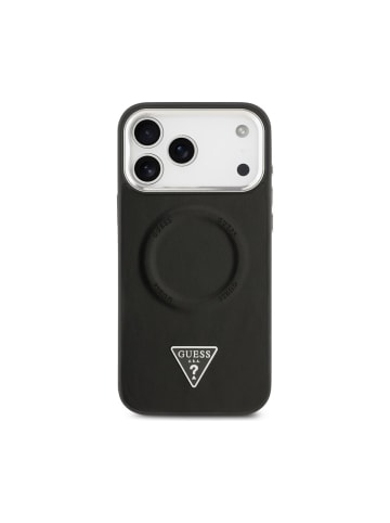 Guess Guess Triangle Logo magnetisch Hülle iPhone 17 Pro  Schwarz in Schwarz