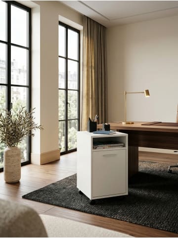 KADIMA DESIGN Rollcontainer 33x60x38cm Schubladenschrank, in Weiß