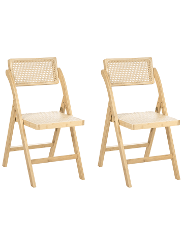 Beliani 2er-Set Esszimmerstuhl MODANE in Braun/Beige