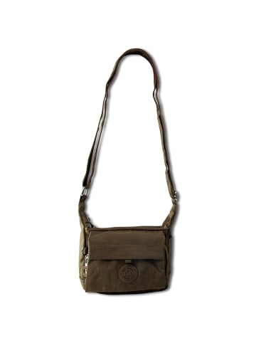 Bag Street Handtasche, Abendtasche Nylon braun ca. 17cm