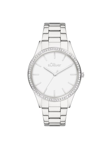 s.Oliver Armbanduhr Classic Sparkle in silber