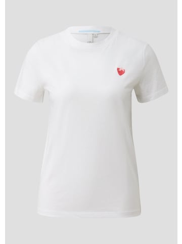 QS T-Shirt in 01D1_weiß
