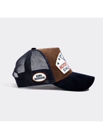 King Kerosin King Kerosin Trucker Cap mit Cord-Front Motor State in braun