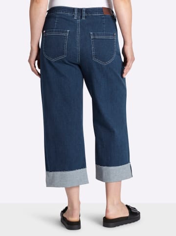 sheego 7/8-Jeans in blue-stone-washed