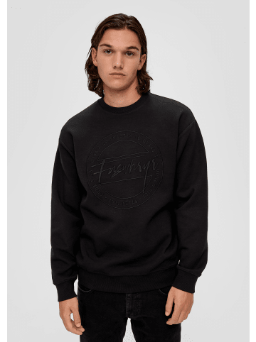 QS Sweatshirt langarm in Schwarz