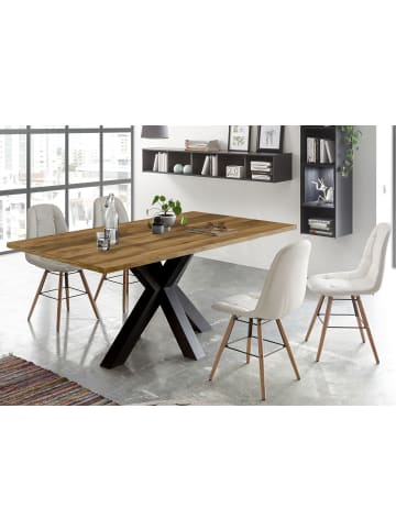 58 aufm Kessel ESSZIMMERTISCH Elda 2 200 x 100 x 75 Esstisch Schwarzstahl/Plankeneiche