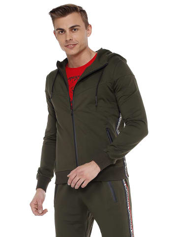 Cipo & Baxx Kapuzensweatjacke in Khaki