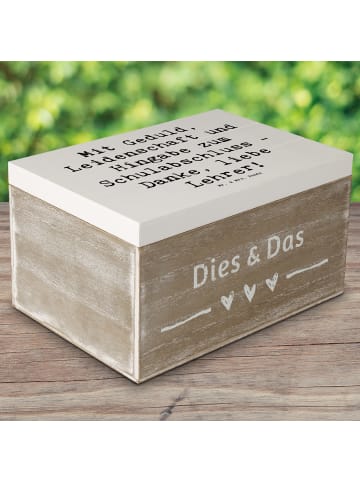 Mr. & Mrs. Panda Box Spruch Danke Lehrer mit Spruch in Weiß