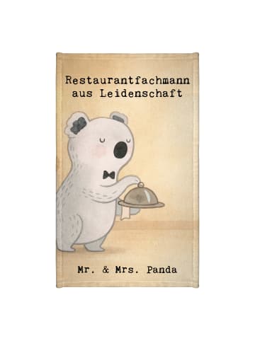 Mr. & Mrs. Panda Handtuch Restaurantfachmann Leidenschaft Design... in Weiß