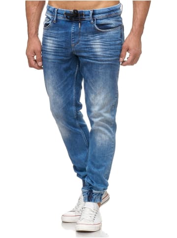 Tazzio Tazzio Herren Jeans Regular Fit im Jogger-Stil 17506 Blau S