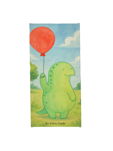 Mr. & Mrs. Panda Handtuch Schildkröte Luftballon Design ohne Spruch in Weiß