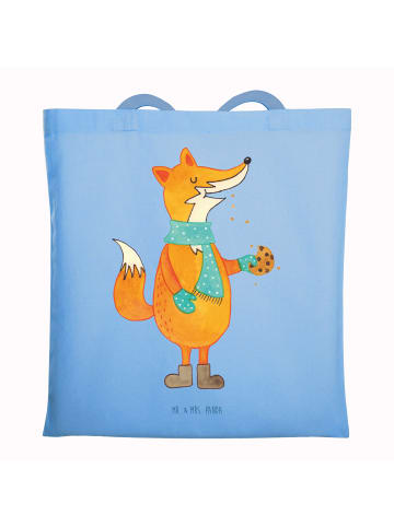 Mr. & Mrs. Panda Tote Bag Fuchs Keks ohne Spruch in Sky Blue