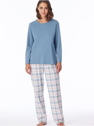Schiesser Pyjama Comfort Essentials in blaugrau