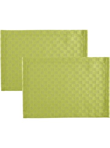 Erwin Müller Jacquard, Baumwollmischung Tischset 2er-Pack Paderborn in grün